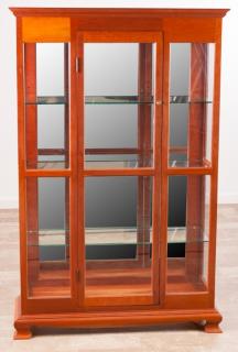 Appraisal: Cherry Glass Front Curio Cabinet Curio cabinet having a single