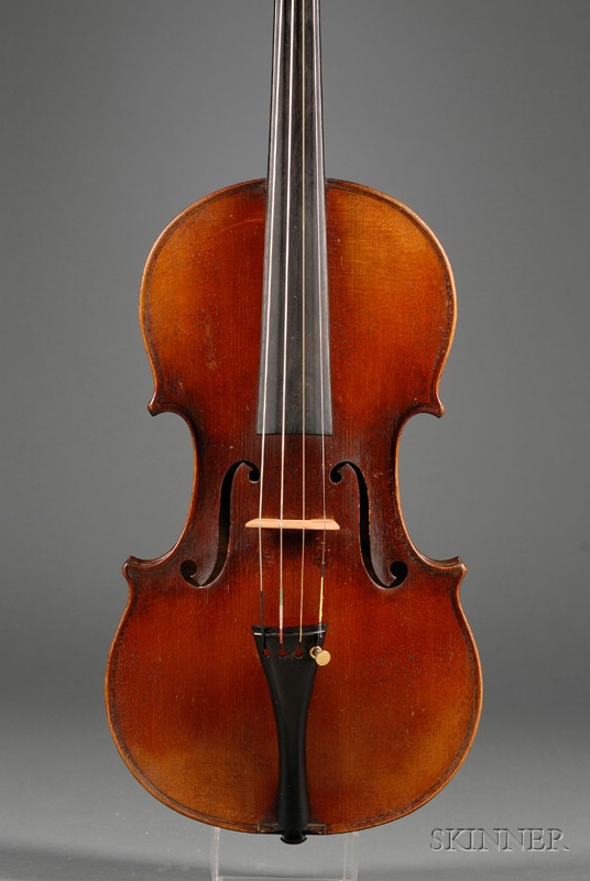 Appraisal: French Violin c branded internally D SALZARD length of one-piece