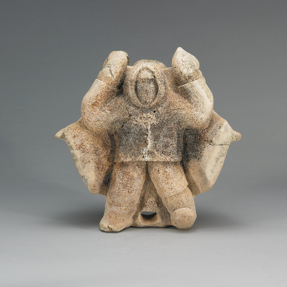 Appraisal: GEESHEE AKULUKJUK - E - Pangnirtung TWO MEN FIGHTING bone