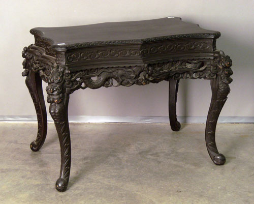 Appraisal: Carved Chinese table ca h w