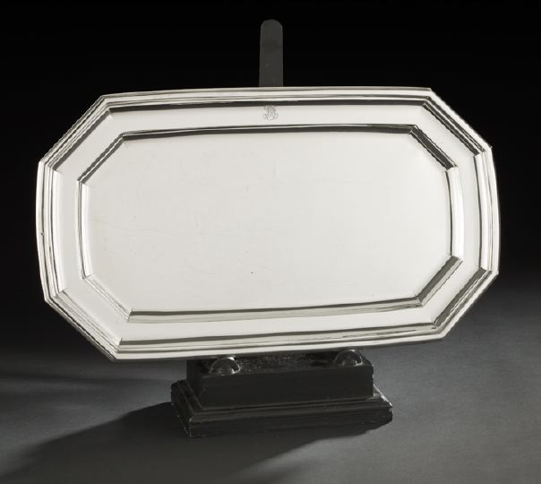 Appraisal: French Art Deco First Standard Silver Platter first quarter th