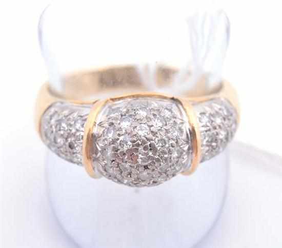 Appraisal: A DIAMOND SET DRESS RING PAVE SET WITH ROUND BRILLIANT