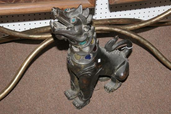 Appraisal: BURMESE BRONZE MYTHICAL BEAST