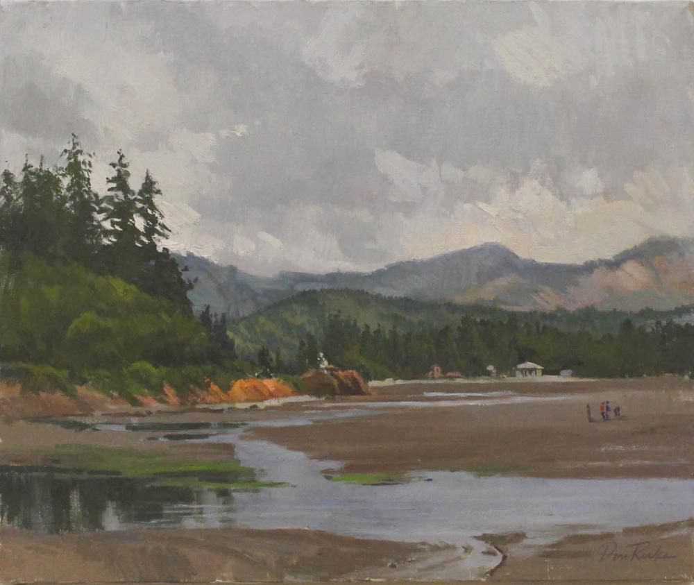 Appraisal: DON RICKS Idaho - oil on canvas tidal lands with