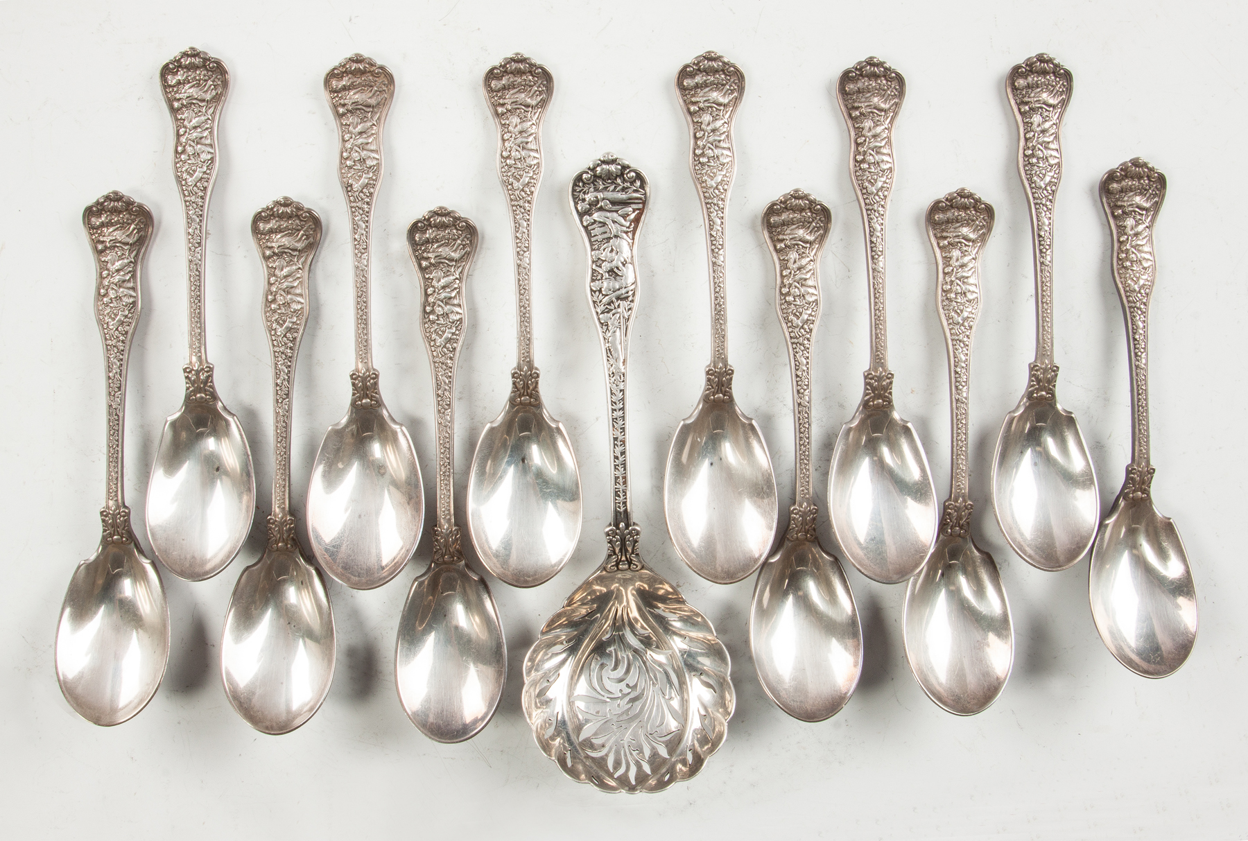 Appraisal: Tiffany Co Sterling Silver Spoons Berry Spoon - Olympia Pattern