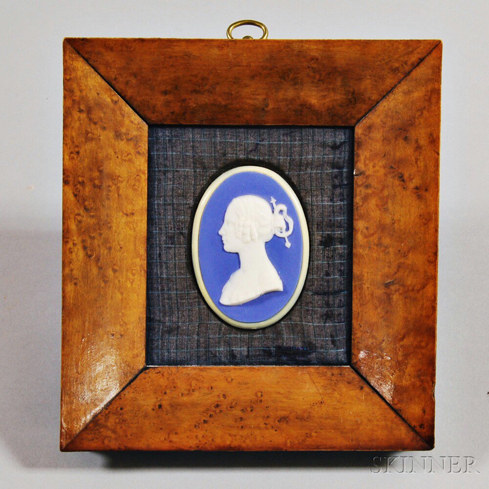 Appraisal: Framed Wedgwood Portrait Plaque of a Woman England th century