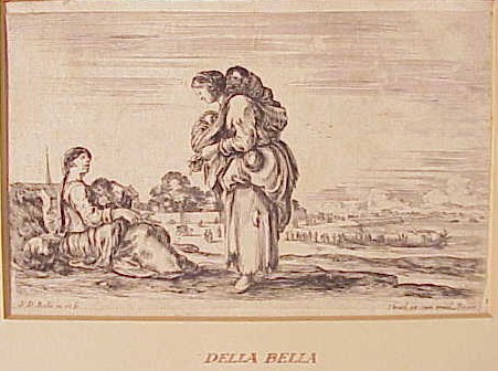 Appraisal: Stefano della Bella Florentine - Gossips at a River Crossing