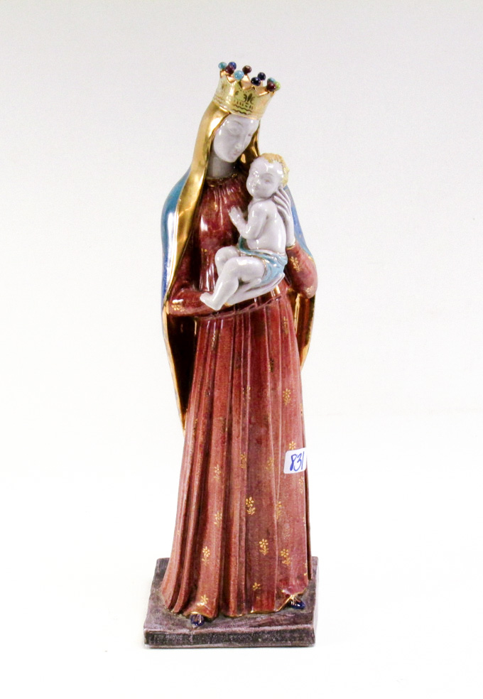 Appraisal: EUGENIO PATTARINO Italian Professor - Pottery figure of Madonna and