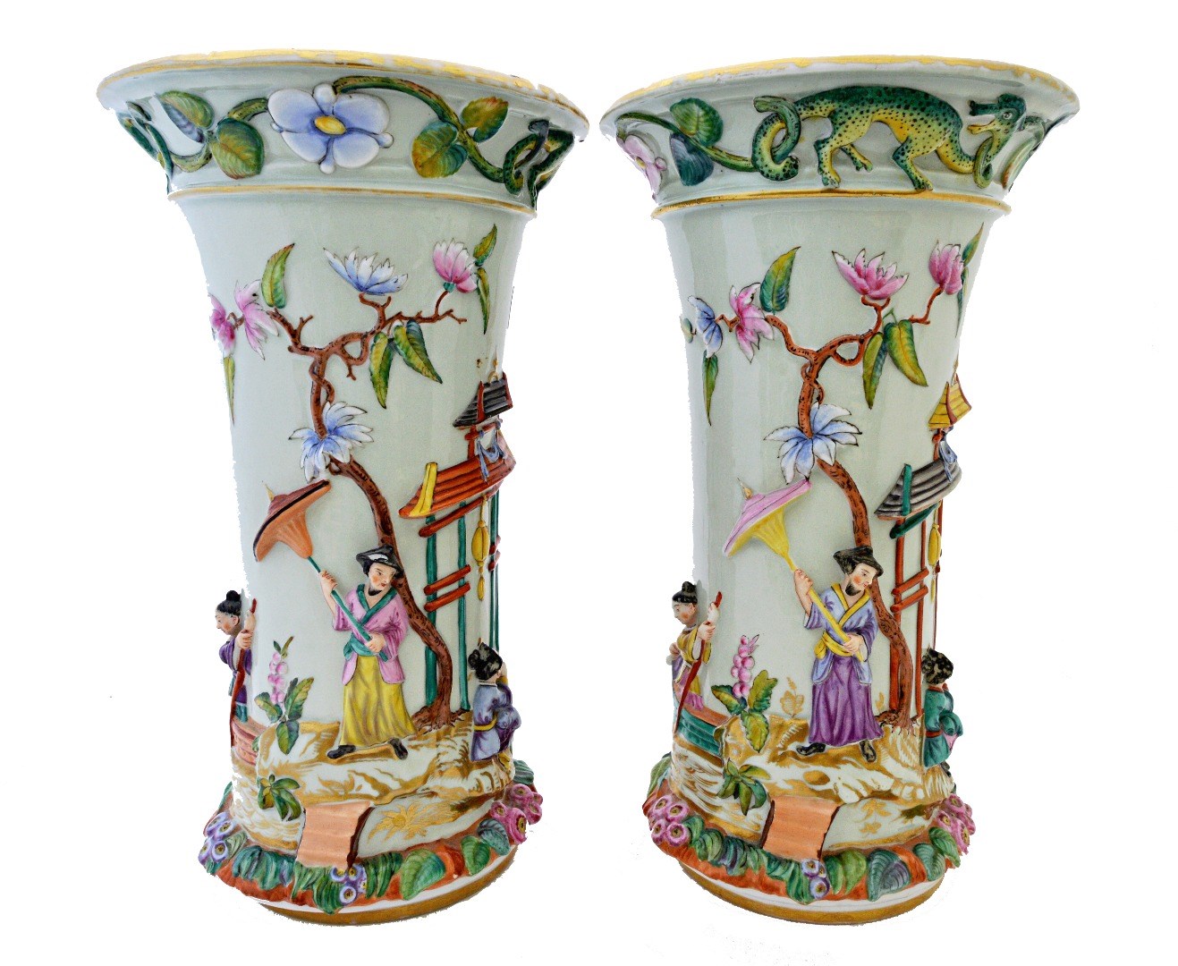 Appraisal: A pair of th century Continental possibly Italian vases in