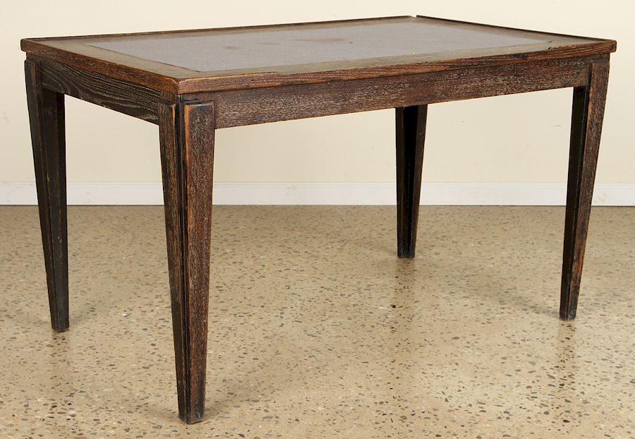 Appraisal: FRENCH CERUSED OAK GAMES TABLE C A French cerused oak