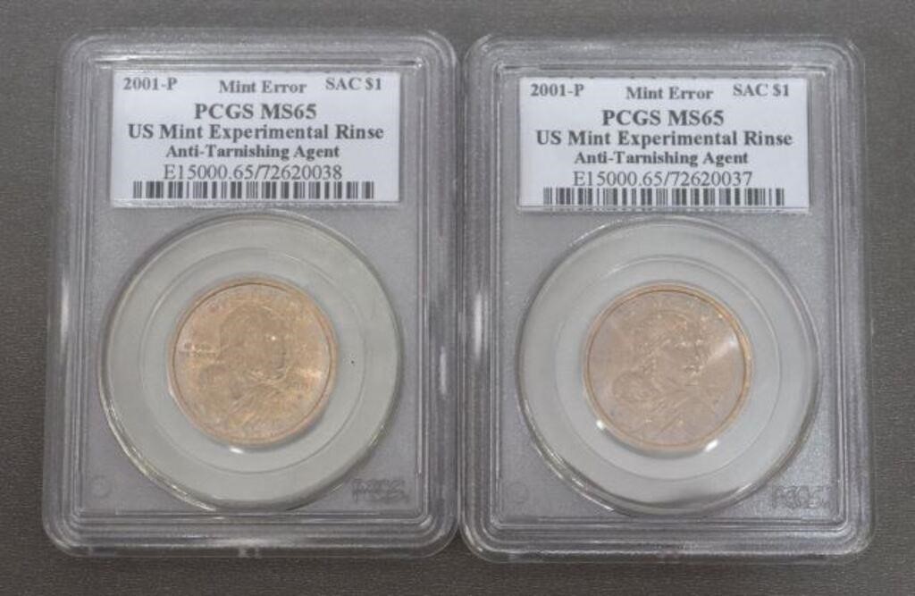 Appraisal: lot of Mint Error Sacajawea coin PCGS graded MS- US