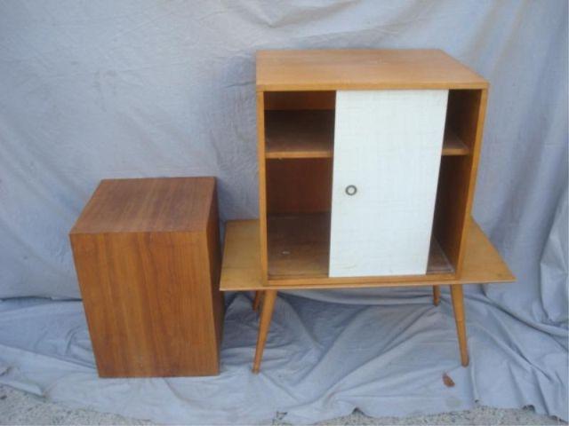 Appraisal: PAUL McCOBB Small Door Cabinet together with a low table