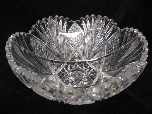 Appraisal: Cut Glass Bowl brilliant period gorgeous overall cutwork ''