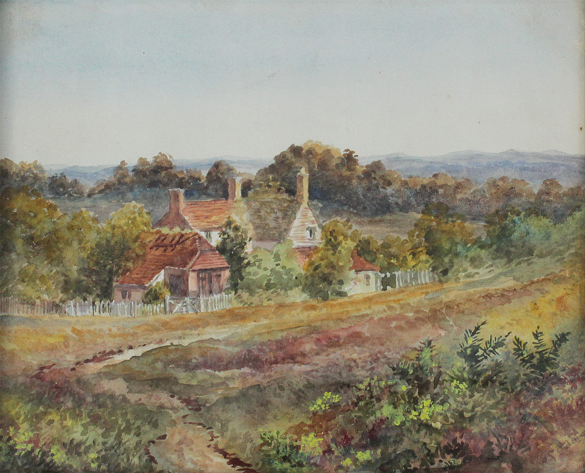 Appraisal: COLEMAN William Stephen British - Countryside Landscape with Estate Watercolor