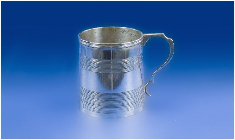 Appraisal: Silver Christening Mug Of Slightly Flared Form Fully Hallmarked For