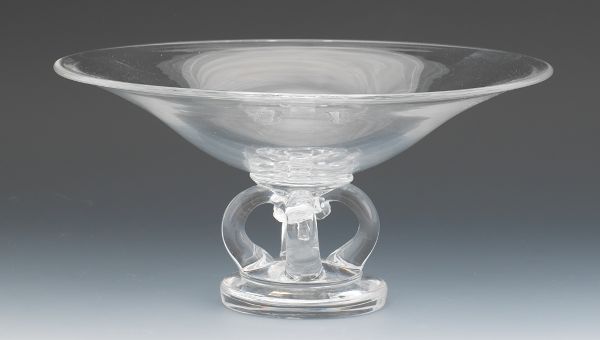 Appraisal: STEUBEN PEDESTAL BOWL x A Steuben compote with pedestal base