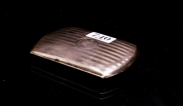 Appraisal: A ct rose gold cigarette box