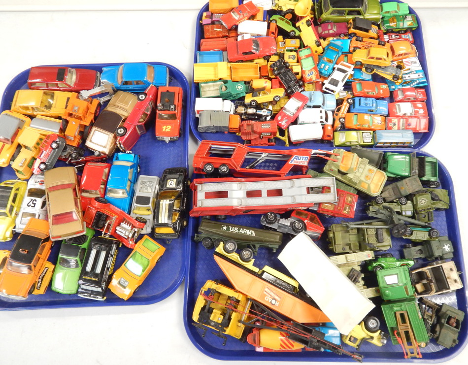 Appraisal: Three trays containing die-cast vehicles to include a Corgi Mercedes