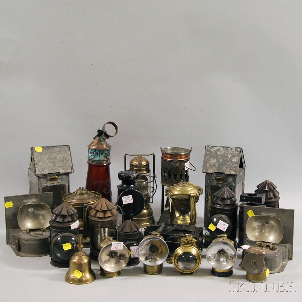 Appraisal: Twenty-three Assorted Lamps and Lanterns including a tin pocket lantern