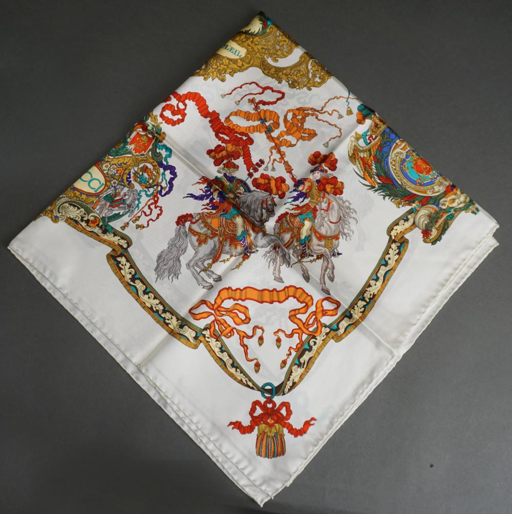 Appraisal: Gucci 'Louis XIV Le Roy Soleil' Silk Scarf