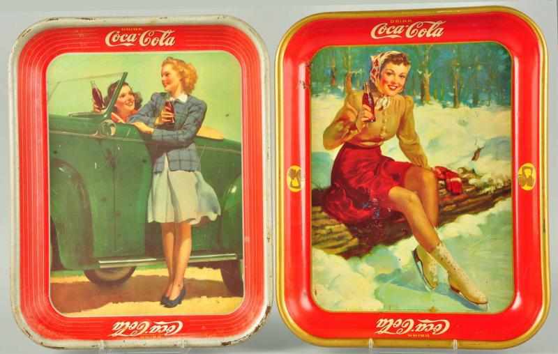 Appraisal: Lot of s Coca-Cola Serving Trays Description The tray has