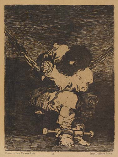 Appraisal: FRANCISCO JOS DE GOYA Two prints Que Viene el Coco