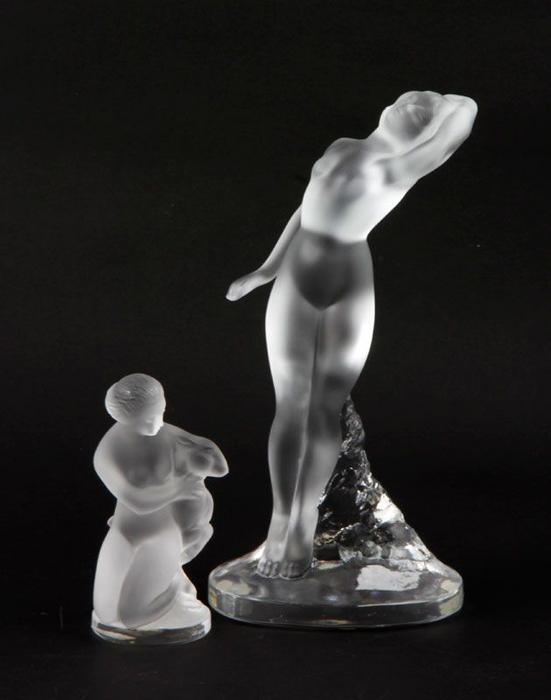 Appraisal: - Lot of Two Lalique Crystal Figures Lot of two