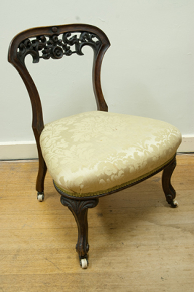 Appraisal: VICTORIAN BEDROOM CHAIR