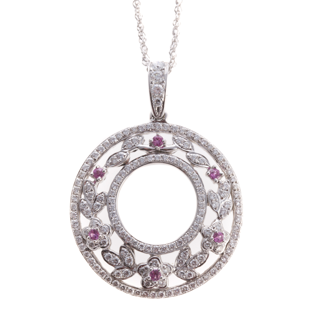 Appraisal: A Diamond Pink Sapphire Pendant by C Krypell K white