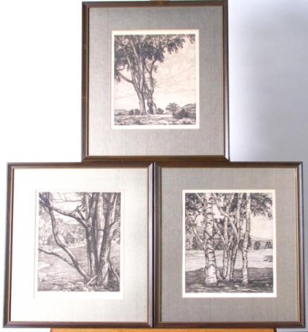 Appraisal: Luigi Lucioni New York Vermont - Collection of three engravings