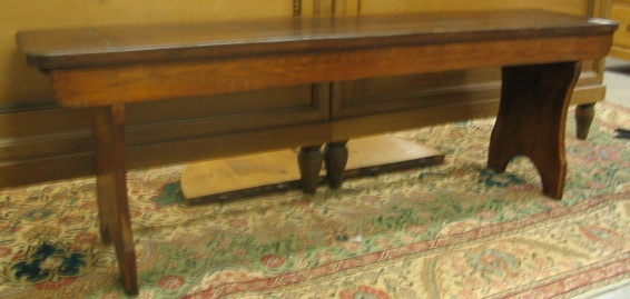 Appraisal: COUNTRY PINE BENCH American late th century having a long