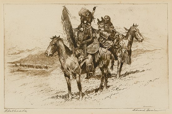 Appraisal: EDWARD BOREIN Flathead Indians Etching printed in dark brown on