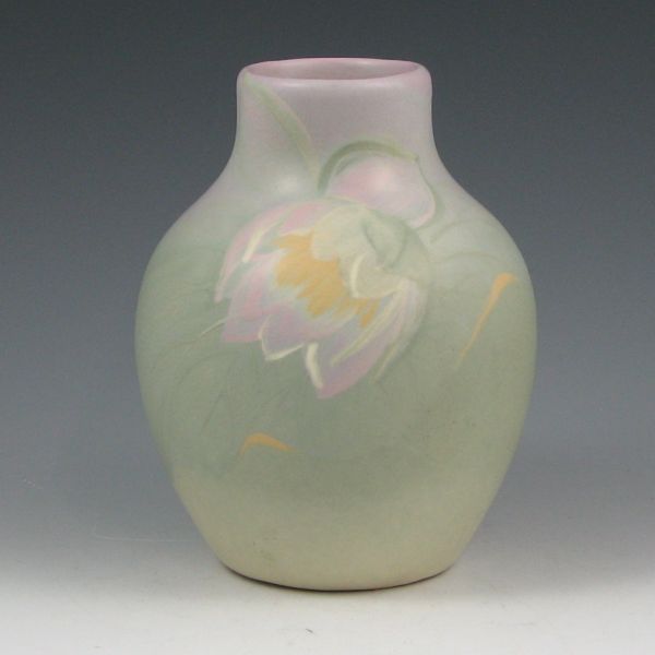 Appraisal: Weller Hudson Light vase with lavender lotus blossom Marked WELLER