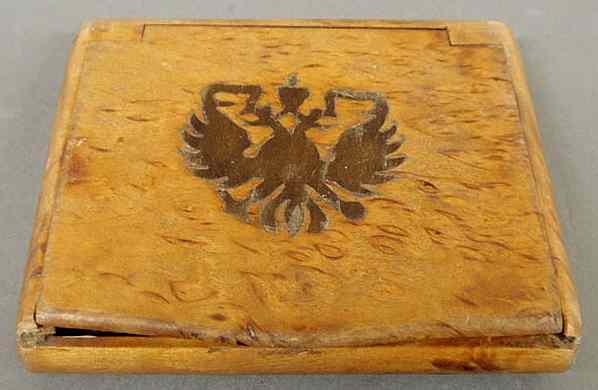 Appraisal: Russian bird's-eye maple cigarette case early th c x