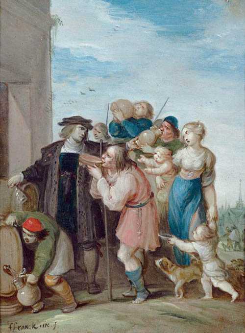 Appraisal: FRANCKEN FRANS the younger Antwerp Giving drink to the thirsty