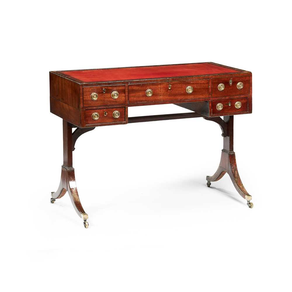 Appraisal: REGENCY MAHOGANY WRITING TABLE EARLY TH CENTURY the rectangular top