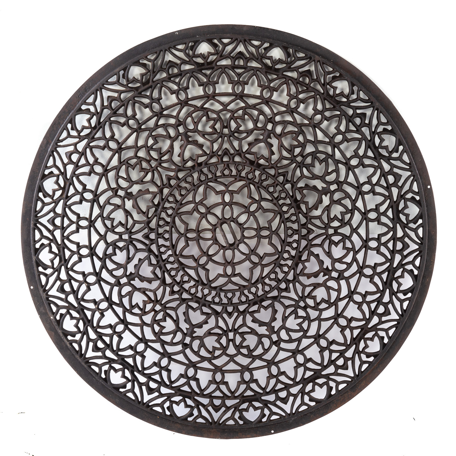 Appraisal: EDWARDIAN CAST IRON CIRCULAR DUCT GRILL Early th century with