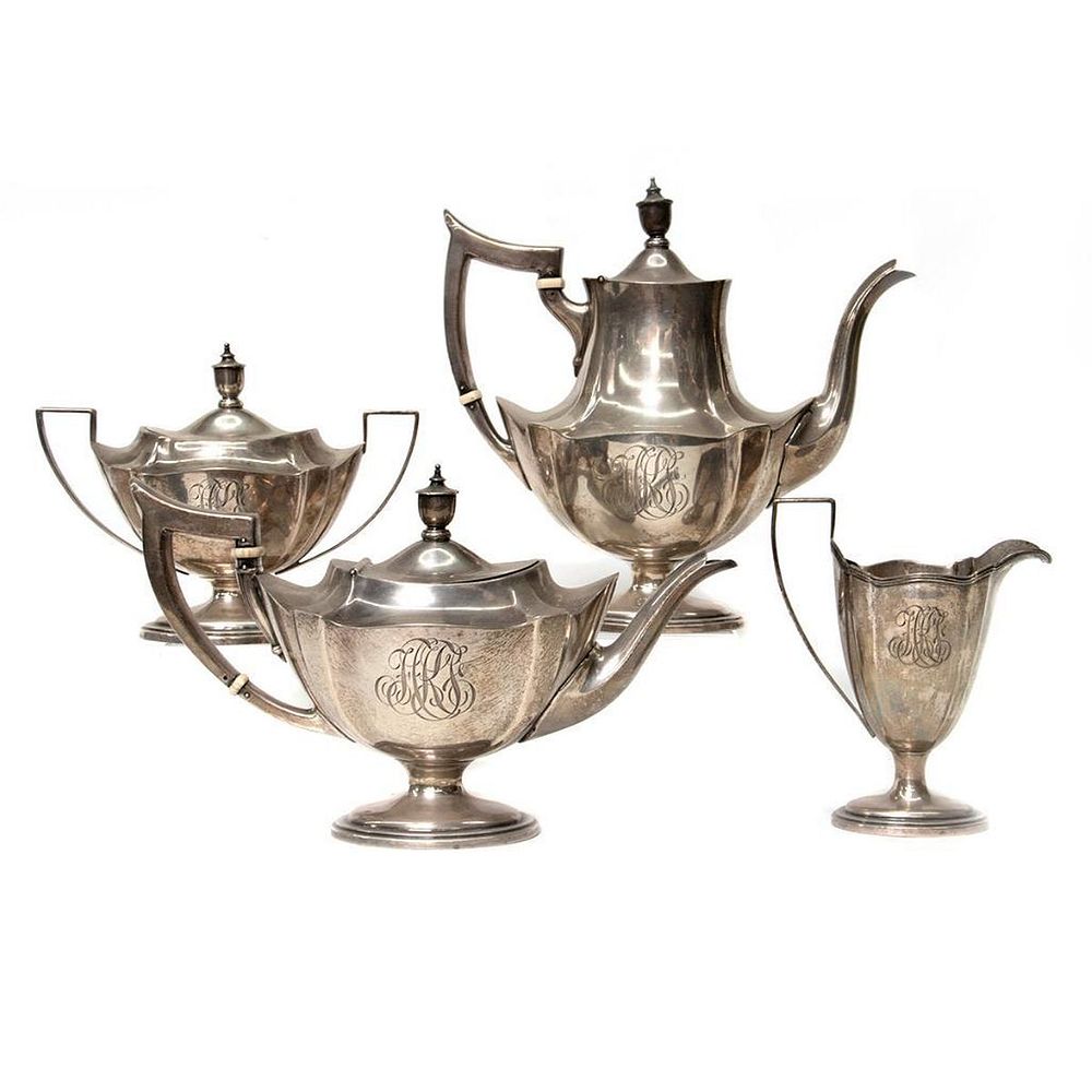 Appraisal: Neoclassical Sterling Tea and Coffee Set Mark for Birmingham Comprising