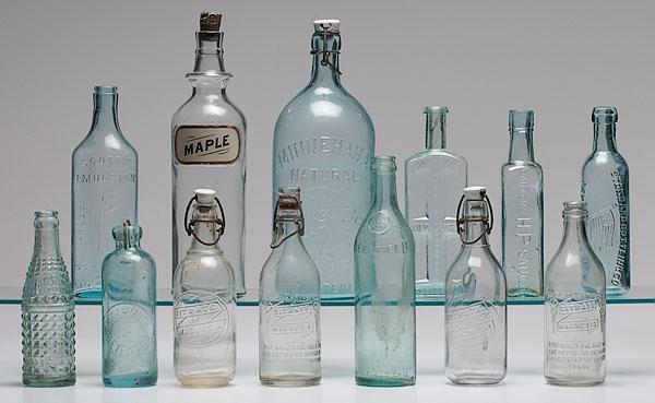 Appraisal: LOT OF SODA BOTTLES PLUS lot of bottles includes bottles