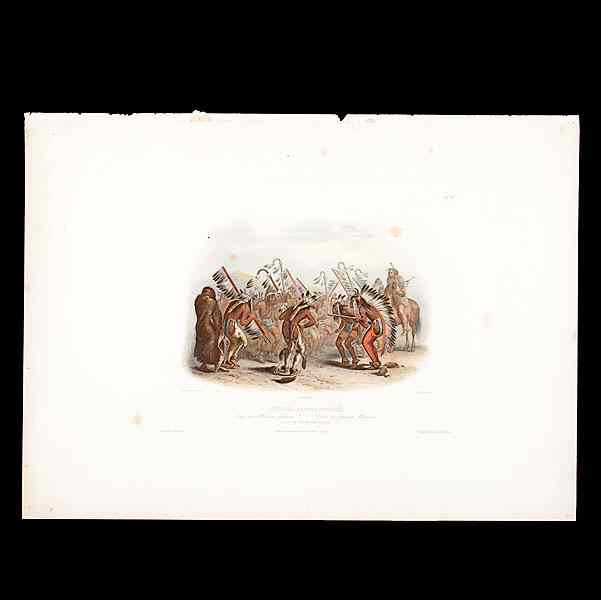 Appraisal: Karl Bodmer Dance of the Mandan Indians Aquatint Karl Bodmer