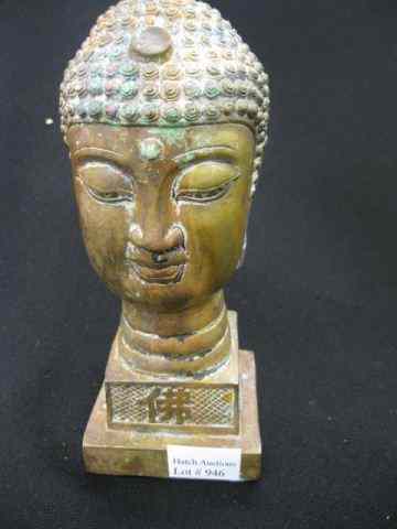 Appraisal: Oriental Figural Buddha Brass Seal bust ''