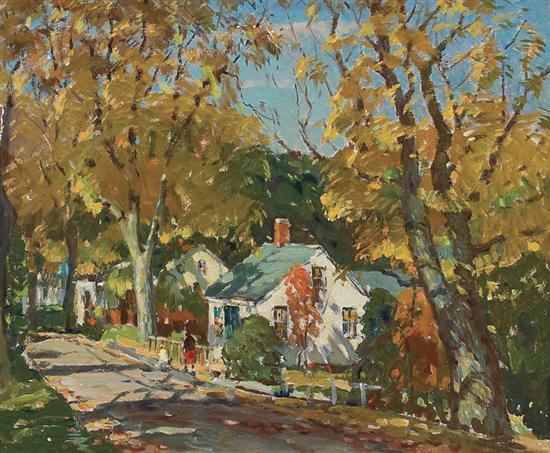 Appraisal: ANTONIO CIRINO American - Rockport Street Scene oil on canvas