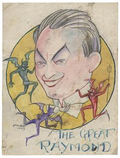 Appraisal: Pair of Caricature Drawings of Raymond by Muao Raymond Maurice