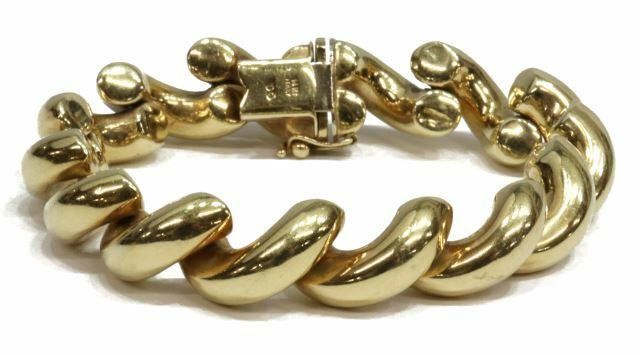 Appraisal: Estate Italian San Marco chain bracelet executed in kt yellow