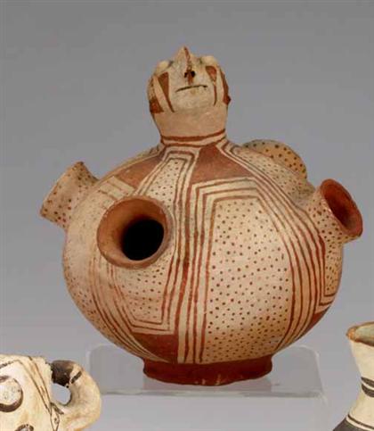 Appraisal: Mohave effigy jar Globular body with stylized head and four