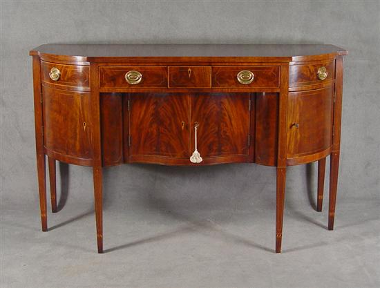 Appraisal: Henredon Mahogany Hepplewhite Style Sideboard Late th Century Three line