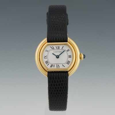 Appraisal: A Ladies' Cartier Ellipse k Gold Watch k yellow gold