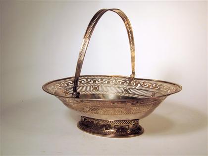 Appraisal: Continental silver swing-handled bread basket th century