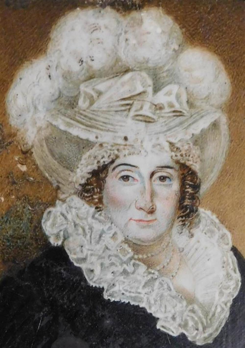 Appraisal: Miniature portrait of Queen Caroline painted on ivory framed under