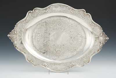 Appraisal: A Large Heavy Sterling Silver Tray from Bailey Banks Biddle